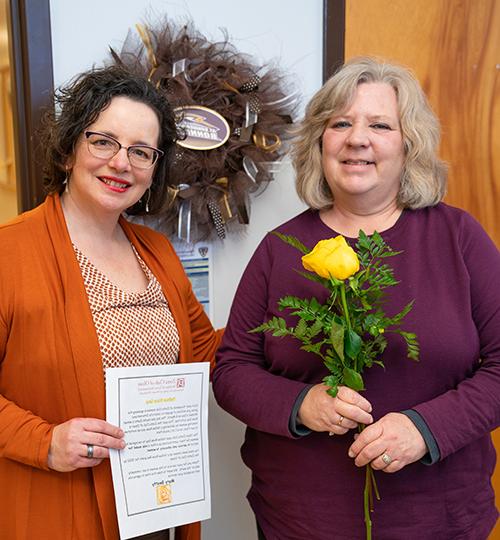 Mary Beatty with Dr. Rene Hauser (right)