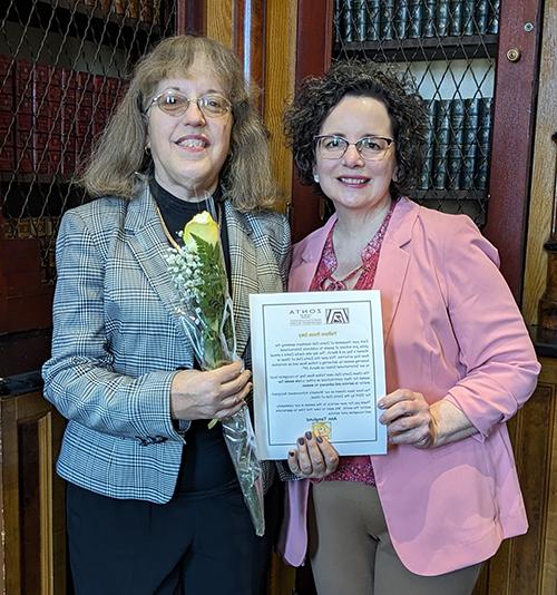 Dr. Hauser and Ann Tenglund (right)